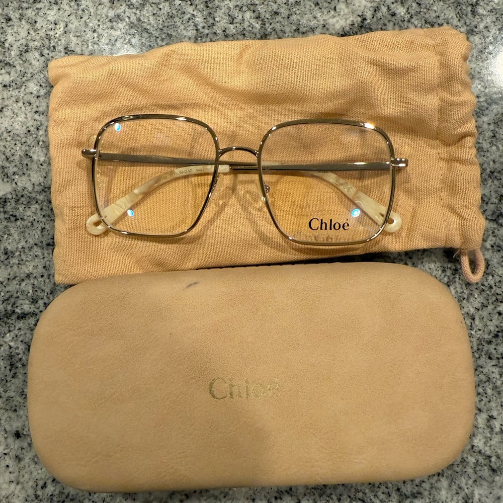 Chloe Women's Gold Frame Glasses